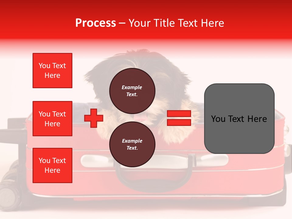 Puppy In The Suitcase PowerPoint Template
