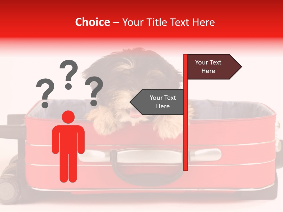 Puppy In The Suitcase PowerPoint Template