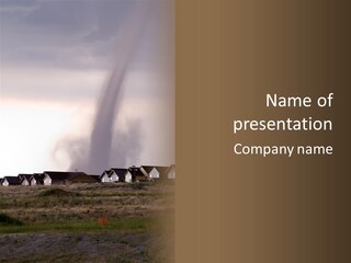 Tornado In Parker Colorado, August 2008. PowerPoint Template