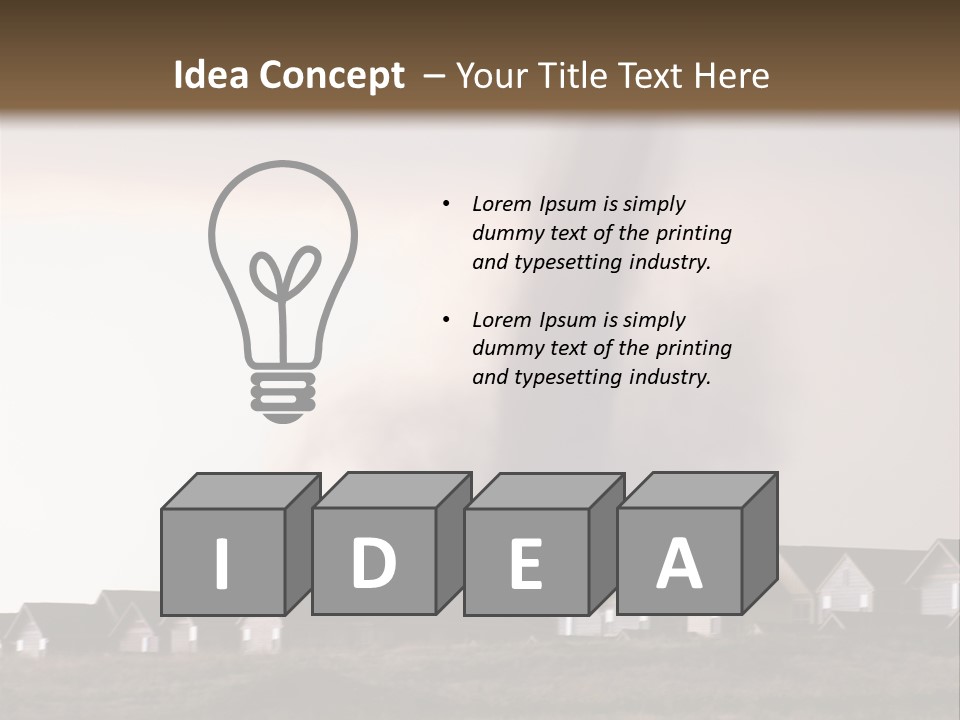 Tornado In Parker Colorado, August 2008. PowerPoint Template