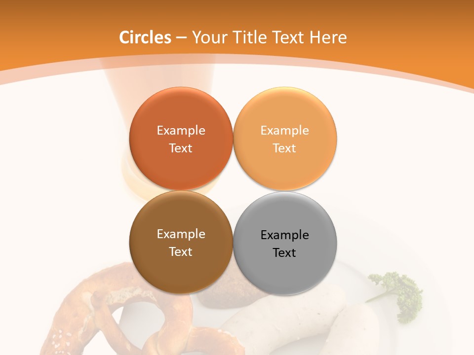 A Plate Of Pretzels And A Glass Of Beer On A Table PowerPoint Template