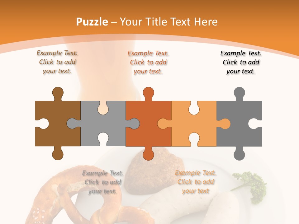 A Plate Of Pretzels And A Glass Of Beer On A Table PowerPoint Template