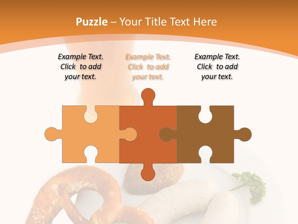 A Plate Of Pretzels And A Glass Of Beer On A Table PowerPoint Template