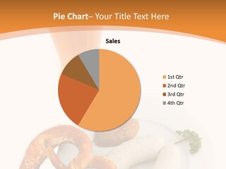 A Plate Of Pretzels And A Glass Of Beer On A Table PowerPoint Template