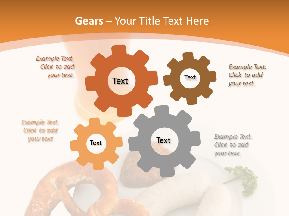 A Plate Of Pretzels And A Glass Of Beer On A Table PowerPoint Template