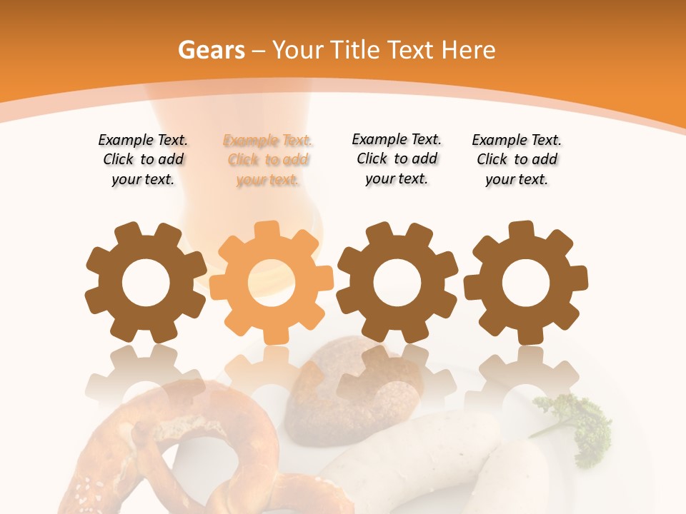 A Plate Of Pretzels And A Glass Of Beer On A Table PowerPoint Template