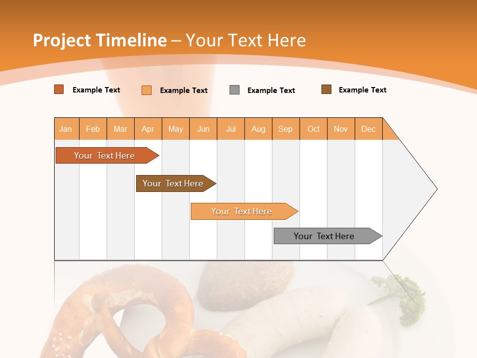 A Plate Of Pretzels And A Glass Of Beer On A Table PowerPoint Template