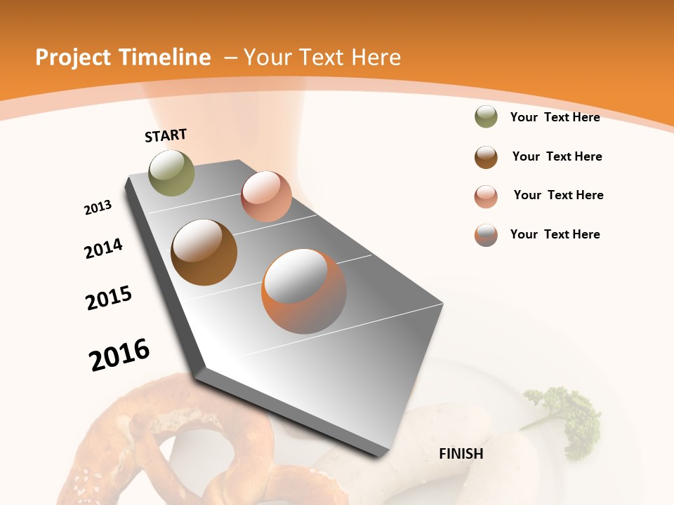 A Plate Of Pretzels And A Glass Of Beer On A Table PowerPoint Template