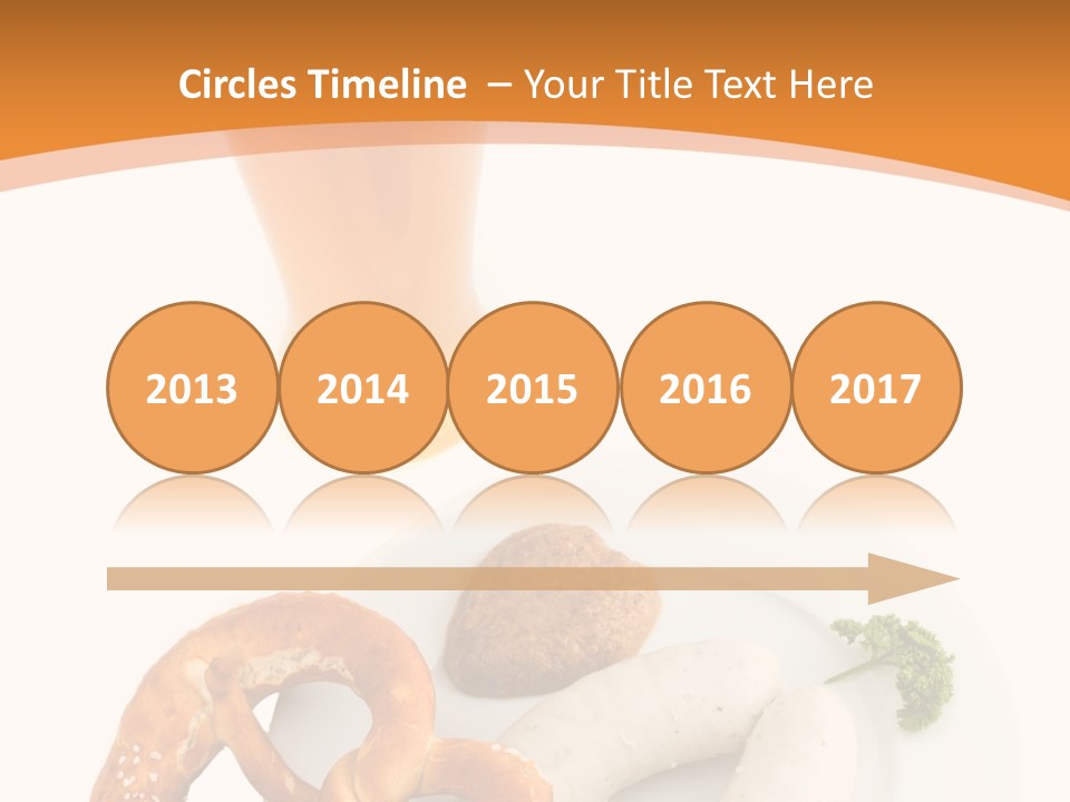A Plate Of Pretzels And A Glass Of Beer On A Table PowerPoint Template