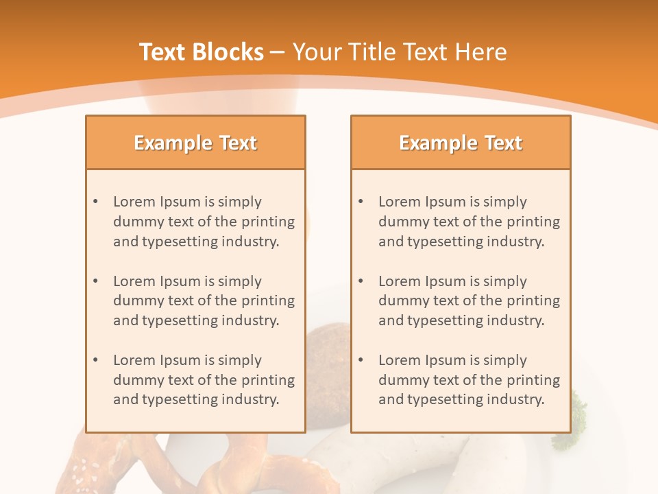 A Plate Of Pretzels And A Glass Of Beer On A Table PowerPoint Template