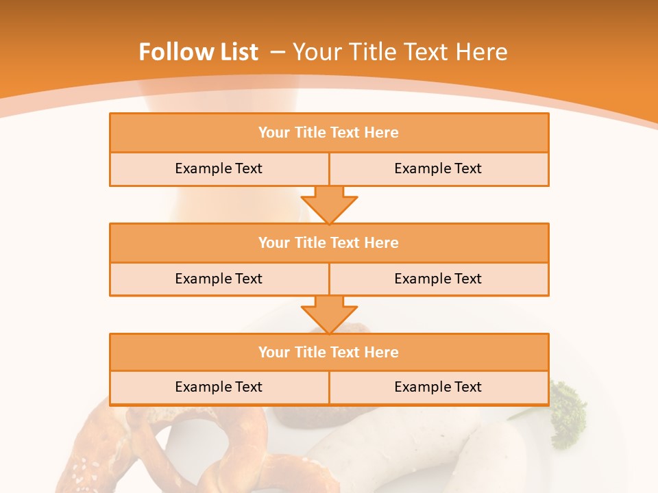 A Plate Of Pretzels And A Glass Of Beer On A Table PowerPoint Template