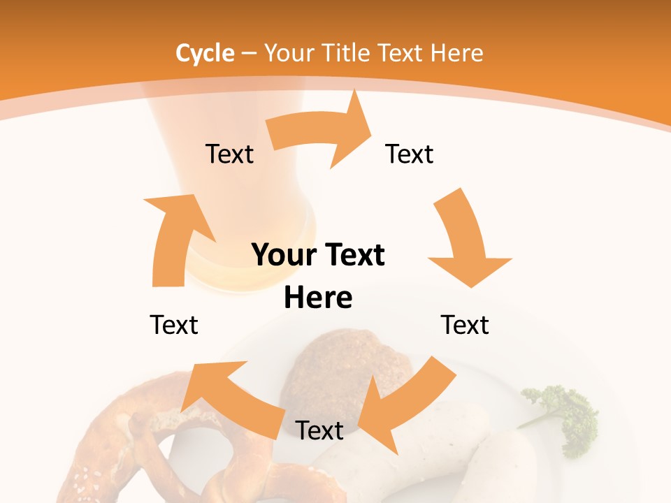 A Plate Of Pretzels And A Glass Of Beer On A Table PowerPoint Template