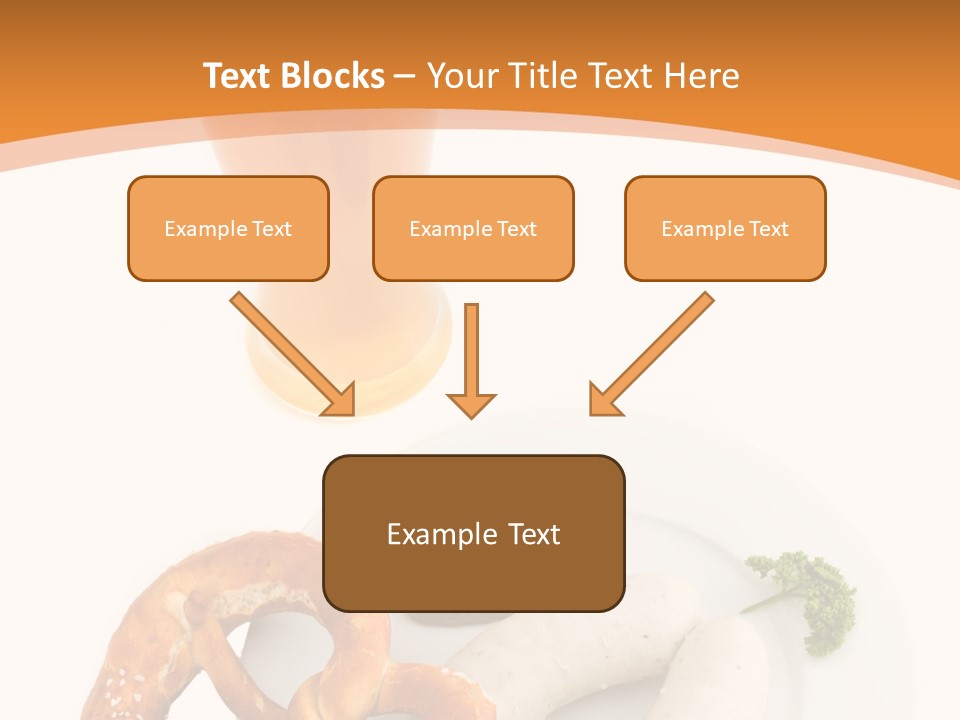 A Plate Of Pretzels And A Glass Of Beer On A Table PowerPoint Template