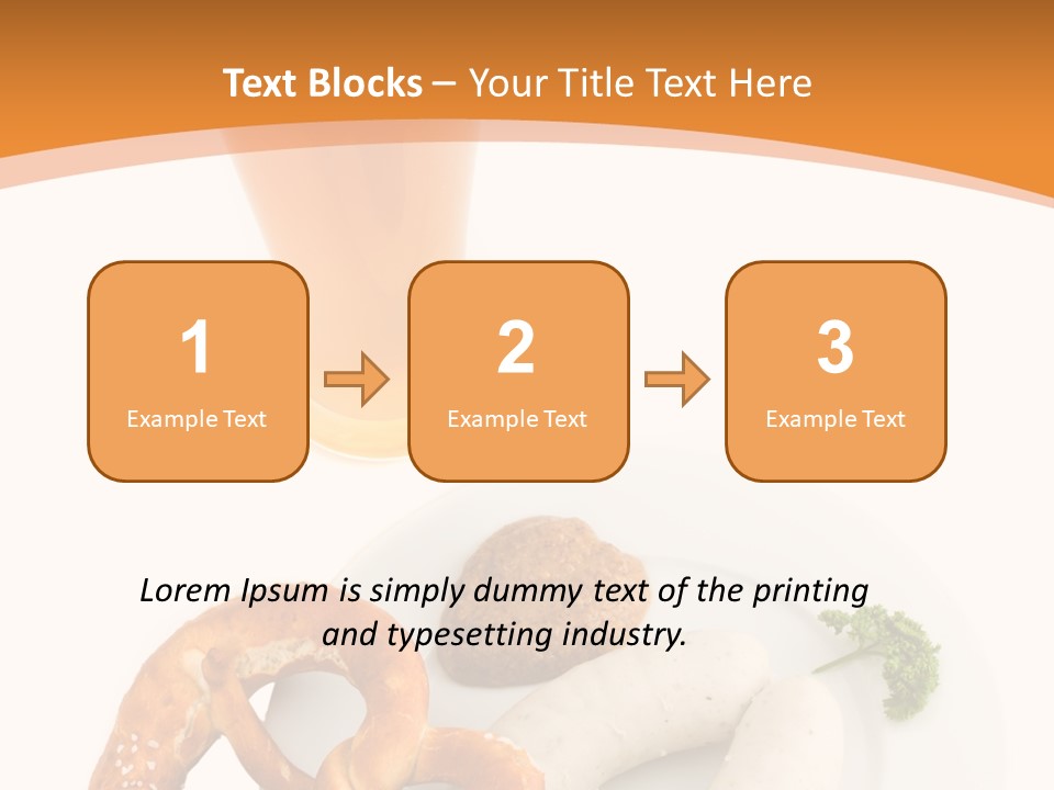 A Plate Of Pretzels And A Glass Of Beer On A Table PowerPoint Template