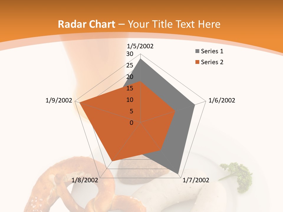 A Plate Of Pretzels And A Glass Of Beer On A Table PowerPoint Template