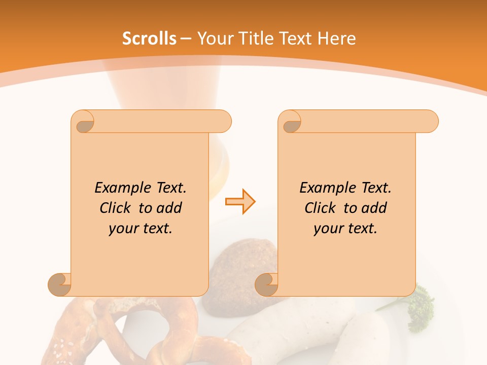 A Plate Of Pretzels And A Glass Of Beer On A Table PowerPoint Template