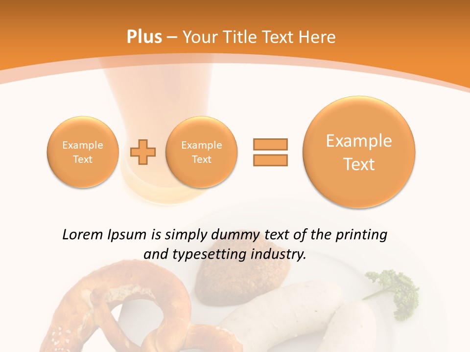 A Plate Of Pretzels And A Glass Of Beer On A Table PowerPoint Template