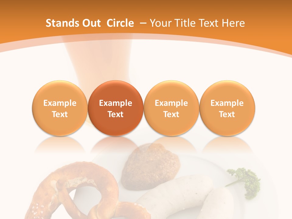 A Plate Of Pretzels And A Glass Of Beer On A Table PowerPoint Template