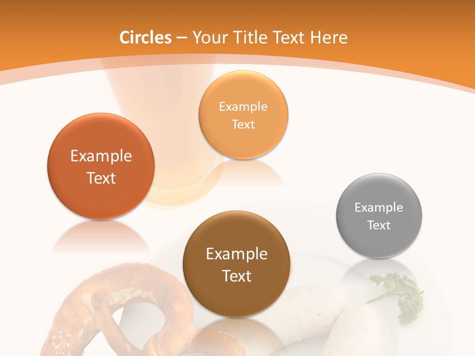 A Plate Of Pretzels And A Glass Of Beer On A Table PowerPoint Template