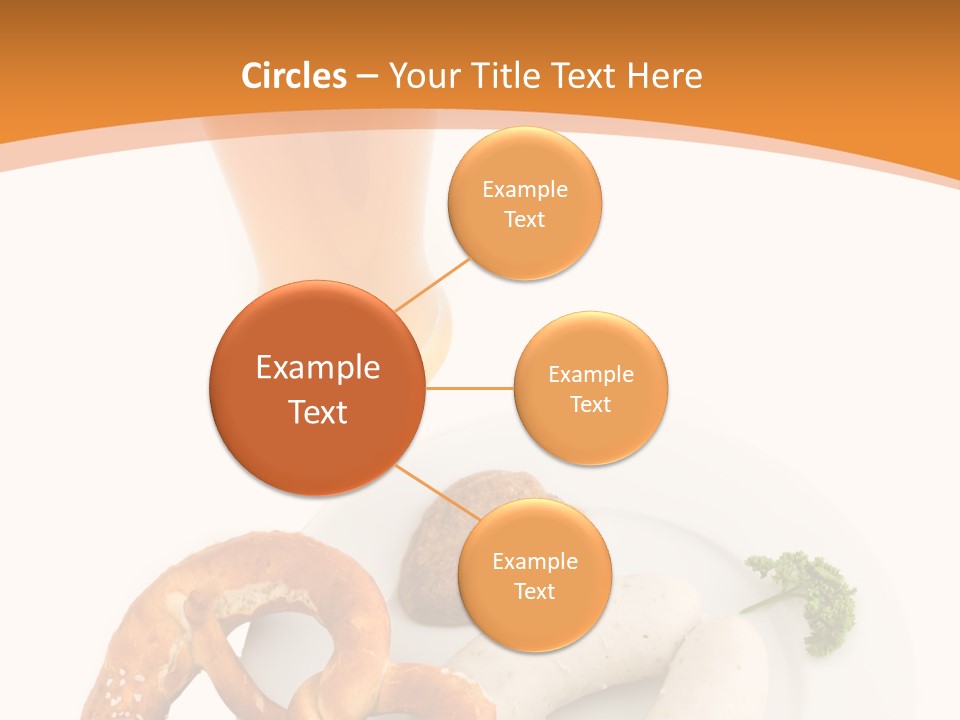 A Plate Of Pretzels And A Glass Of Beer On A Table PowerPoint Template