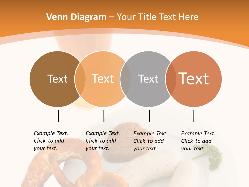 A Plate Of Pretzels And A Glass Of Beer On A Table PowerPoint Template