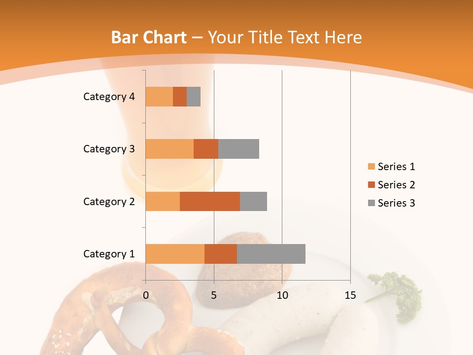 A Plate Of Pretzels And A Glass Of Beer On A Table PowerPoint Template