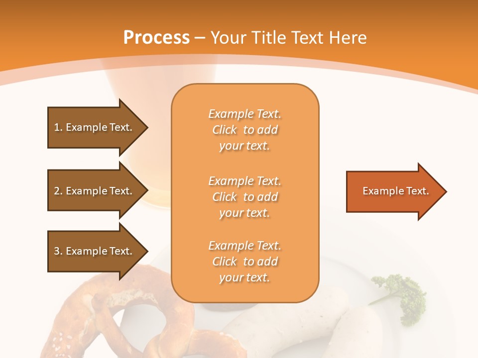 A Plate Of Pretzels And A Glass Of Beer On A Table PowerPoint Template