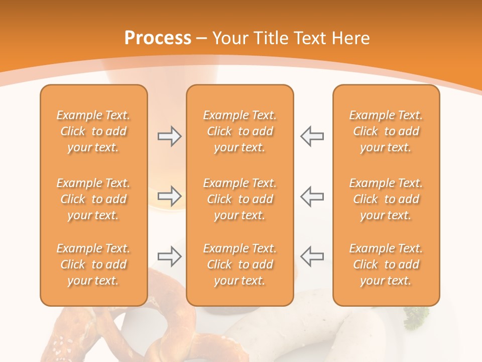 A Plate Of Pretzels And A Glass Of Beer On A Table PowerPoint Template
