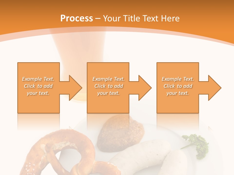 A Plate Of Pretzels And A Glass Of Beer On A Table PowerPoint Template