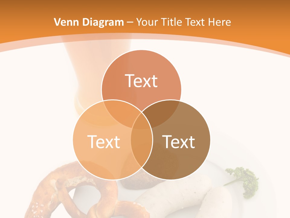 A Plate Of Pretzels And A Glass Of Beer On A Table PowerPoint Template