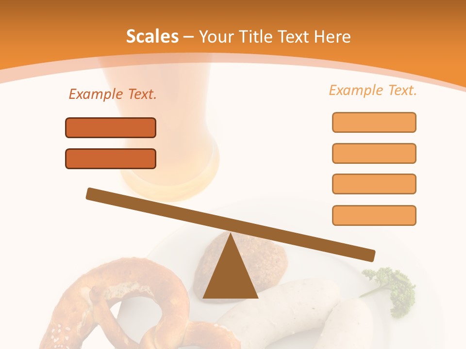 A Plate Of Pretzels And A Glass Of Beer On A Table PowerPoint Template