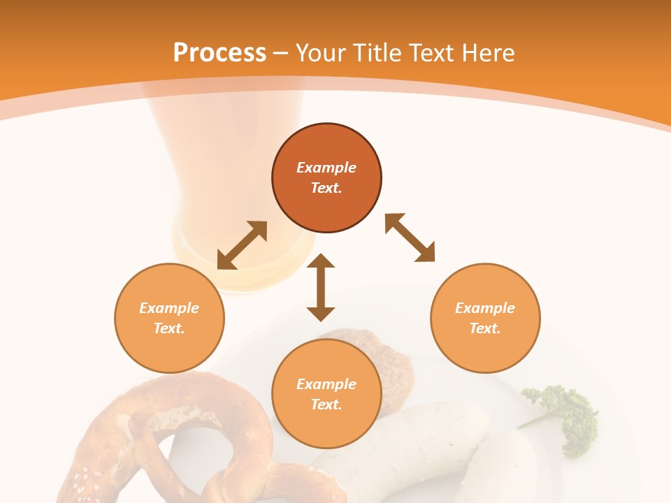 A Plate Of Pretzels And A Glass Of Beer On A Table PowerPoint Template
