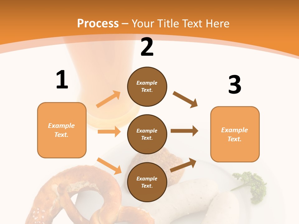 A Plate Of Pretzels And A Glass Of Beer On A Table PowerPoint Template