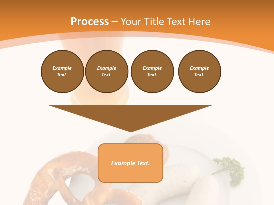 A Plate Of Pretzels And A Glass Of Beer On A Table PowerPoint Template