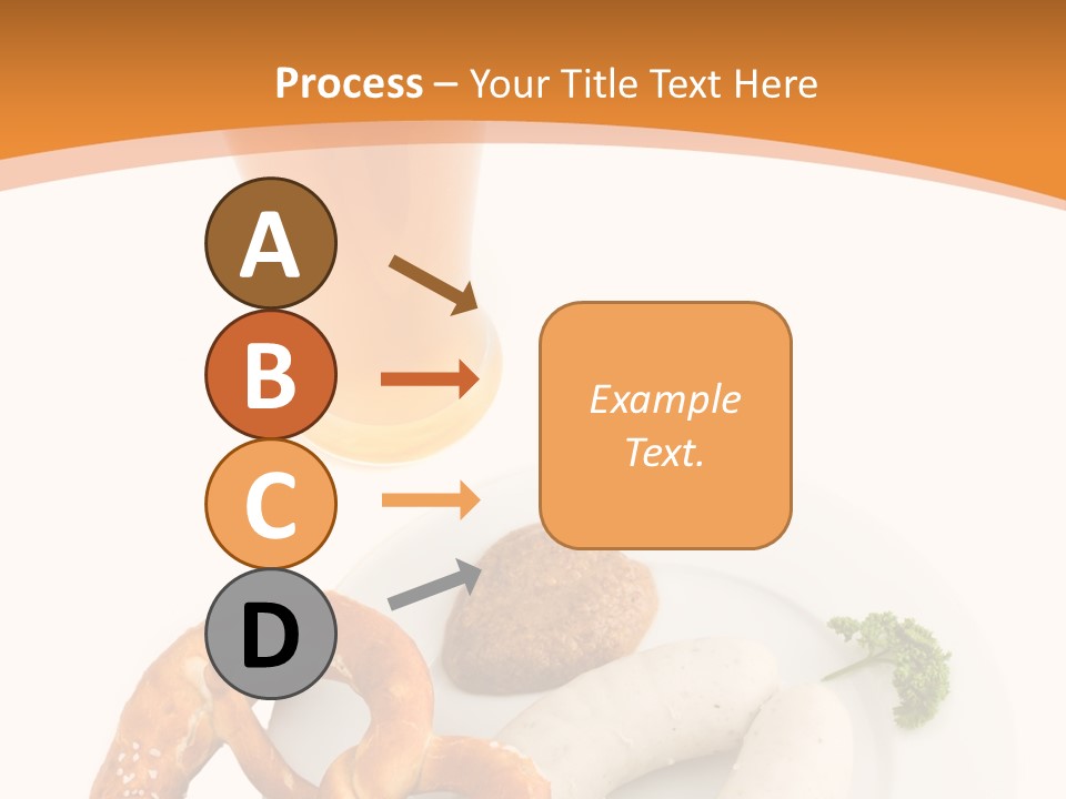 A Plate Of Pretzels And A Glass Of Beer On A Table PowerPoint Template