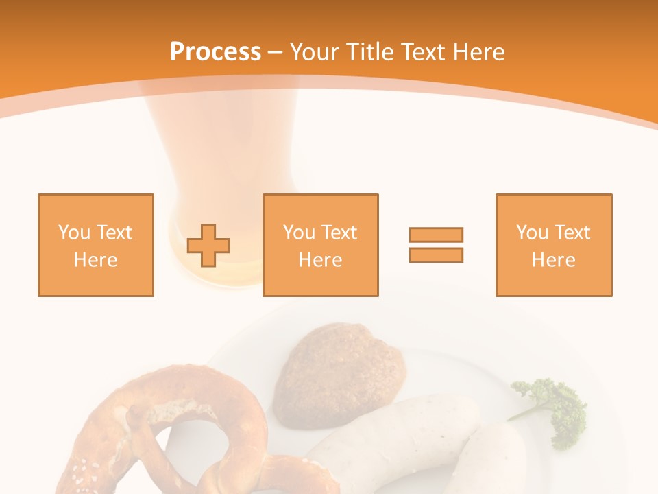 A Plate Of Pretzels And A Glass Of Beer On A Table PowerPoint Template