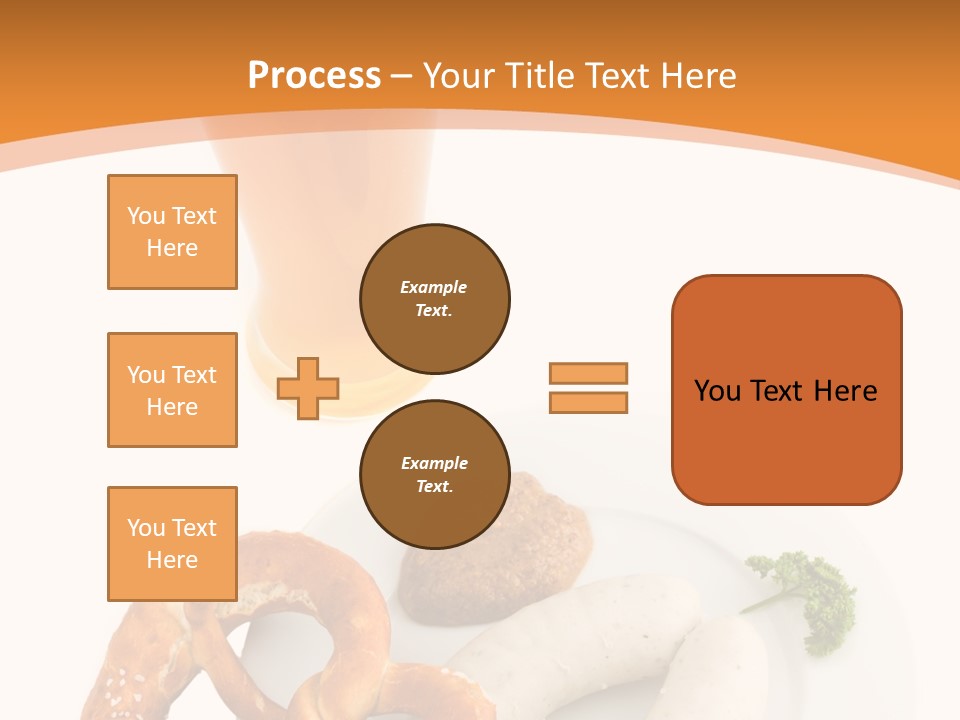 A Plate Of Pretzels And A Glass Of Beer On A Table PowerPoint Template