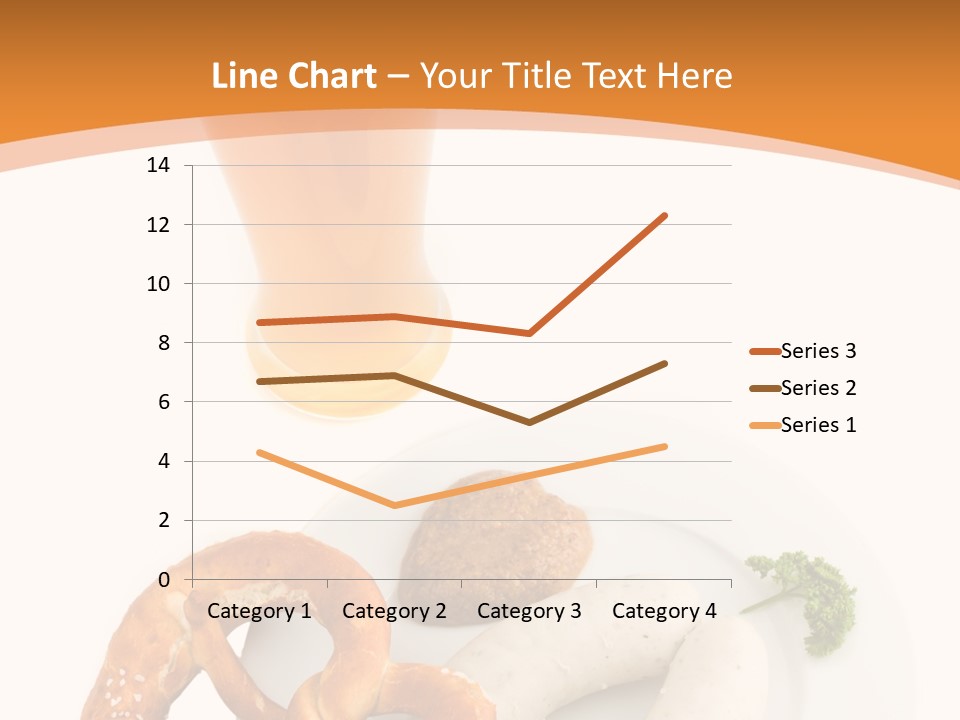 A Plate Of Pretzels And A Glass Of Beer On A Table PowerPoint Template