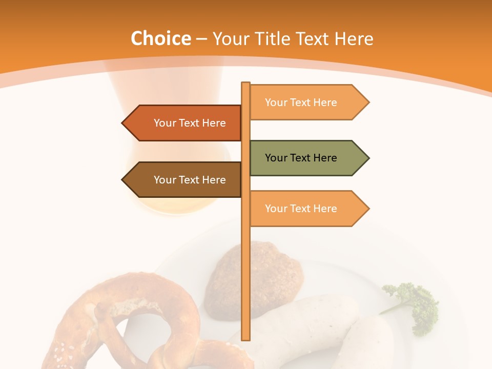 A Plate Of Pretzels And A Glass Of Beer On A Table PowerPoint Template