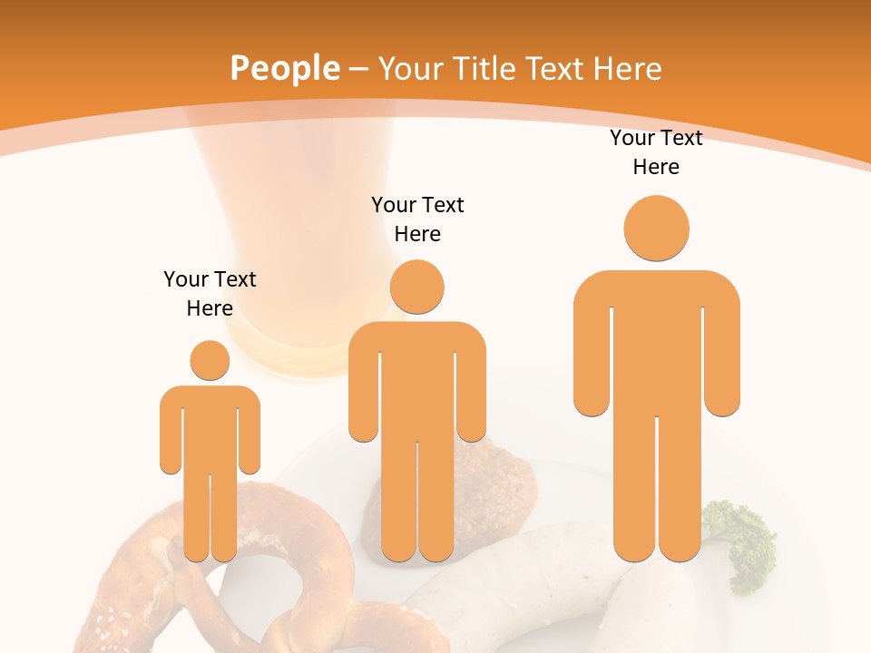 A Plate Of Pretzels And A Glass Of Beer On A Table PowerPoint Template