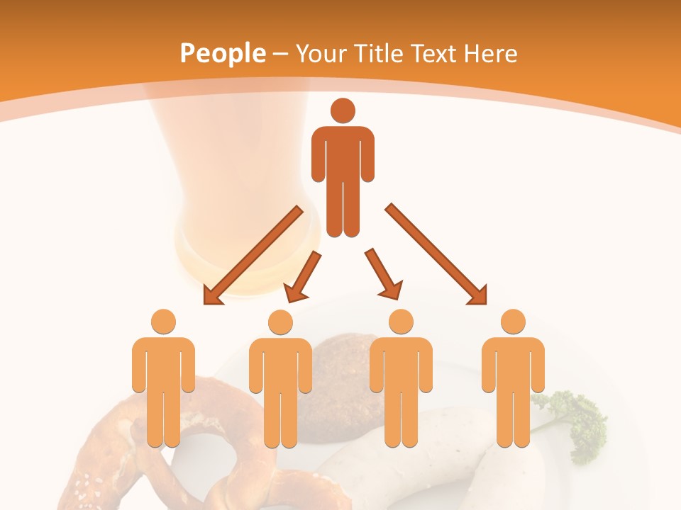 A Plate Of Pretzels And A Glass Of Beer On A Table PowerPoint Template