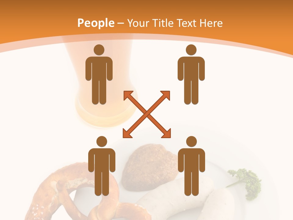 A Plate Of Pretzels And A Glass Of Beer On A Table PowerPoint Template