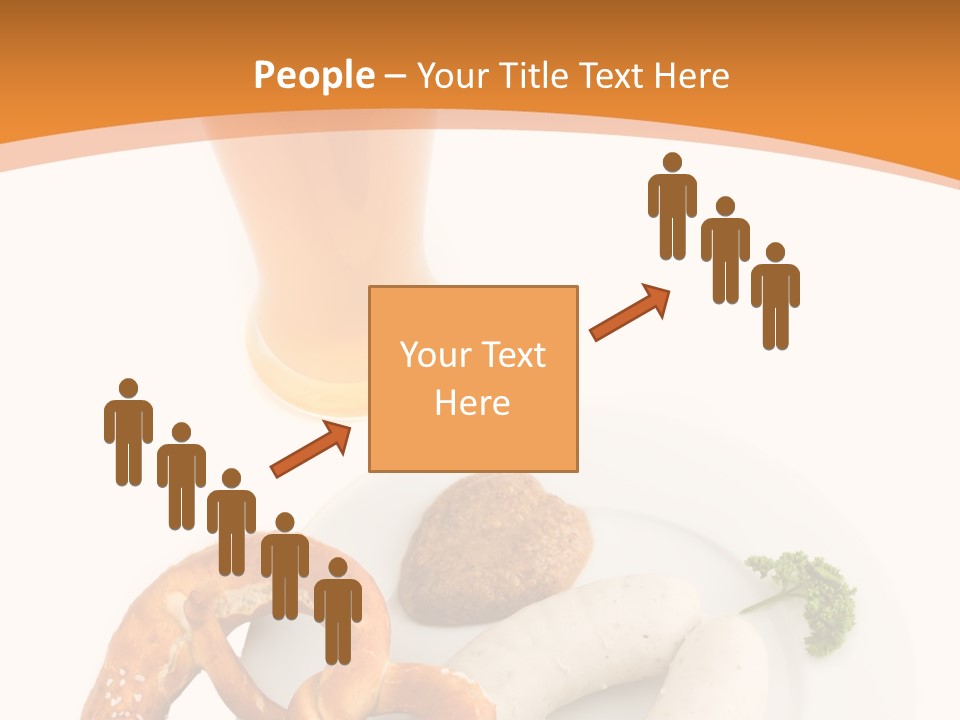 A Plate Of Pretzels And A Glass Of Beer On A Table PowerPoint Template