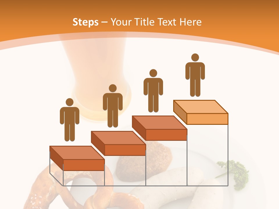 A Plate Of Pretzels And A Glass Of Beer On A Table PowerPoint Template
