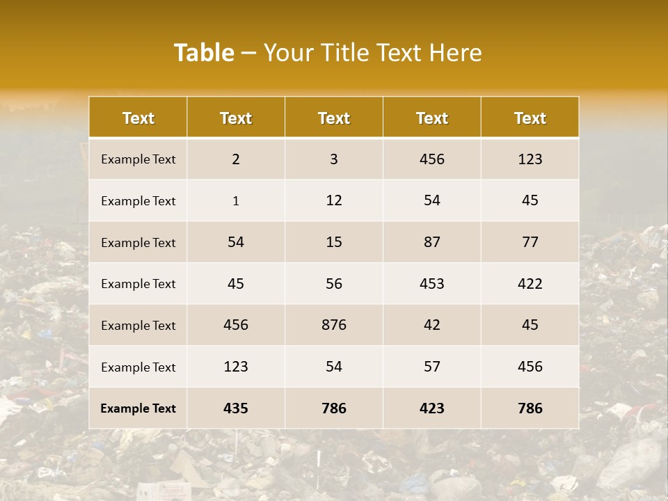 Refuse Collection Overview PowerPoint Template