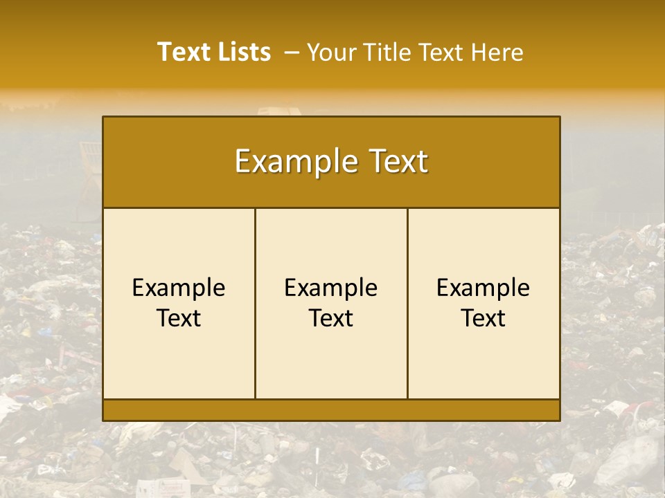 Refuse Collection Overview PowerPoint Template