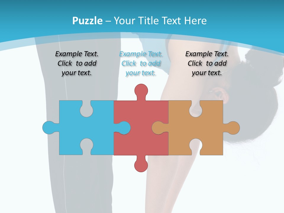 Brunet Sport Girl Bend Forward Isolated PowerPoint Template