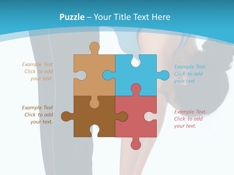 Brunet Sport Girl Bend Forward Isolated PowerPoint Template