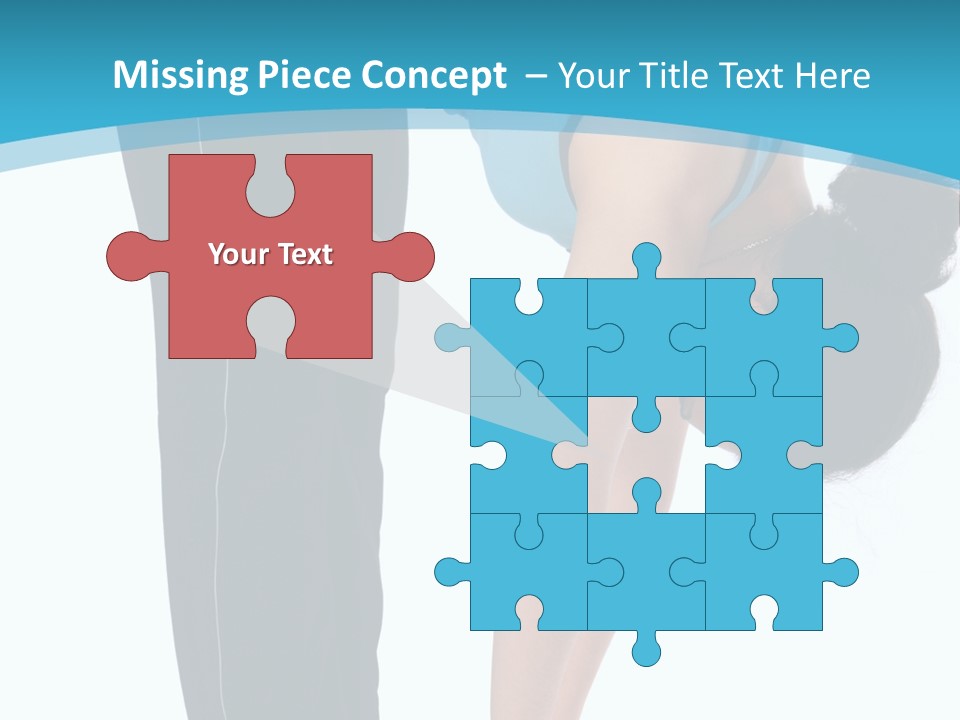 Brunet Sport Girl Bend Forward Isolated PowerPoint Template