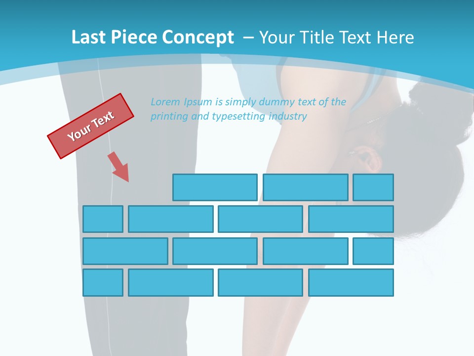 Brunet Sport Girl Bend Forward Isolated PowerPoint Template